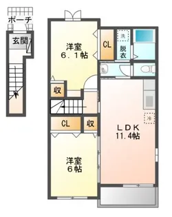 プラザサンライズ【2階】の間取り