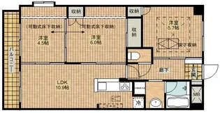 ルネス・デルフィー【5階】の間取り