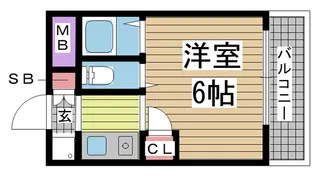雲井マンション【4階】の間取り