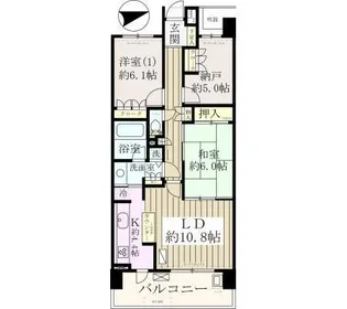パークスクエア船橋【6階】の間取り