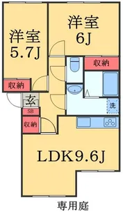 グレースヴィラI【1階】の間取り