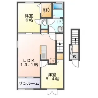 ベルグランツIIIA・B【2階】の間取り