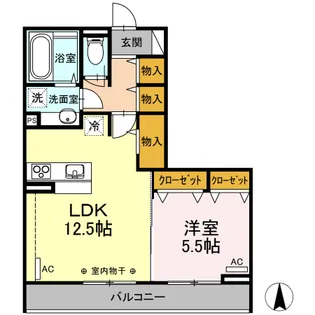 ラ・ネージュ 1【2階】の間取り