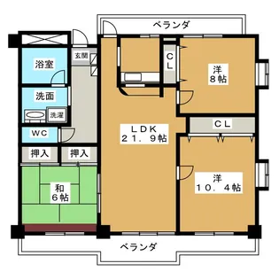 プレディアスタイル旭丘【3階】の間取り