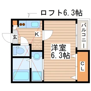 シエル荒巻【2階】の間取り