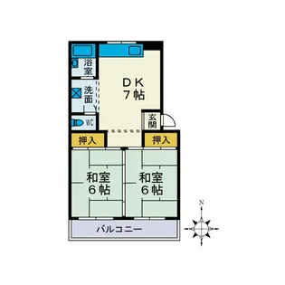 サンユーハイツ【1階】の間取り