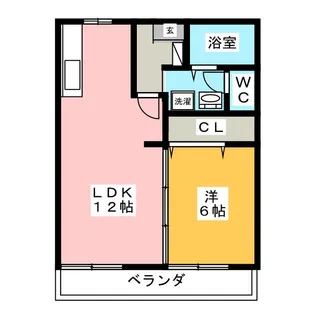 オークタウン B棟【2階】の間取り