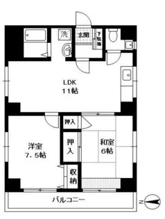 プラーズ元浅草【5階】の間取り