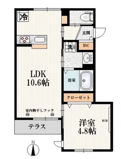 アドホック石神井公園 A【1階】の間取り