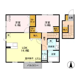 サンライズガーデン【2階】の間取り