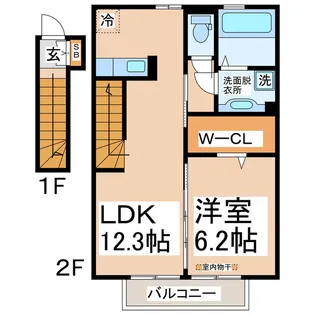 セジュール池亀町 Bの間取り