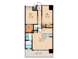 リブラ ブライト【9階】の間取り