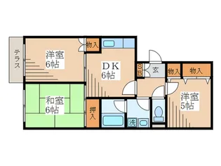 サンライズマンション小平【1階】の間取り