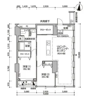 東雲キャナルコートCODAN11号棟【4階】の間取り