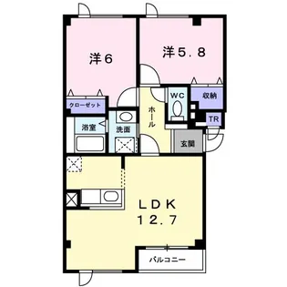 ビューシャトーII【2階】の間取り