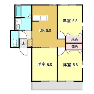 サンハイム【1階】の間取り