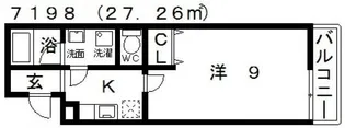 フジパレス里【1階】の間取り