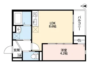 プランドール小路東(プランドールショウジヒガシ)【3階】の間取り