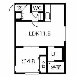 パークテラス新道東【2階】の間取り