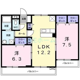 カーサヴェルデ【2階】の間取り