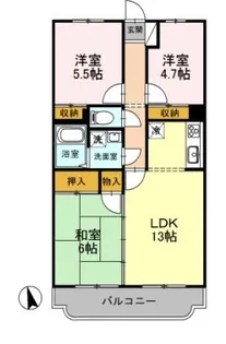 グランディール【1階】の間取り