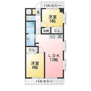 七福マンション【2階】の間取り