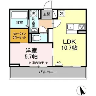 ウェルデンス戸塚A【1階】の間取り