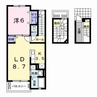 グランツ 旭【3階】の間取り