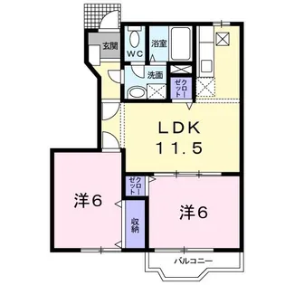 マニフィークB【1階】の間取り