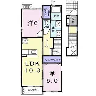 グレイス・コンフォールII【2階】の間取り