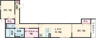 セレスティア扇VII【1階】の間取り