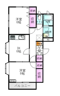 オレンジハイツ【2階】の間取り