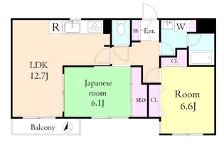 パストラル西府【1階】の間取り