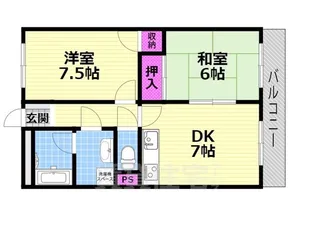 野村ハイツ【4階】の間取り