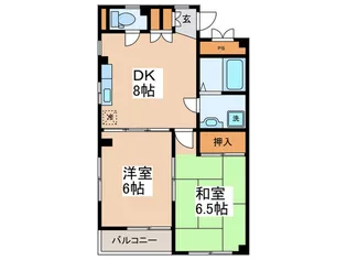 ハイツロワ-ル【4階】の間取り