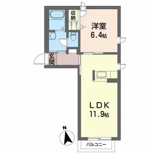 コーポ山内A【2階】の間取り