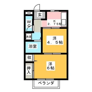 エルディム杉澤【2階】の間取り