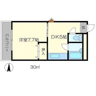 ハイツ南円町【3階】の間取り