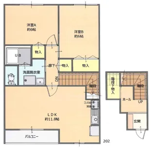 シェソワV【2階】の間取り