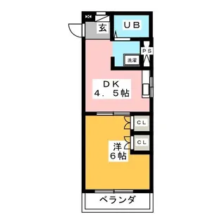 サンパレス植田【4階】の間取り
