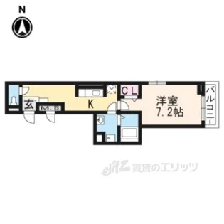 ヒュッゲ【2階】の間取り