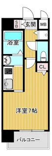 クレアート大阪トゥールビヨン【6階】の間取り