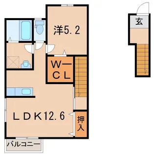 ダイヤモンドプリンセス・サクラ【2階】の間取り