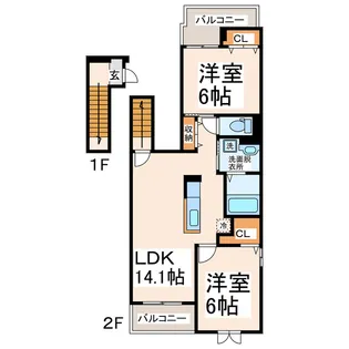 パーチェ魚住の間取り