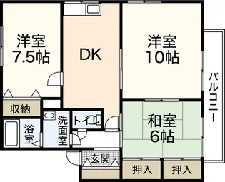 ルーエ井口C棟【2階】の間取り
