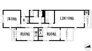 ライブタウン仁川【3階】の間取り
