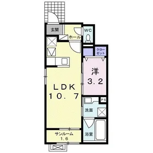 ヴィル・フォーレIX【1階】の間取り
