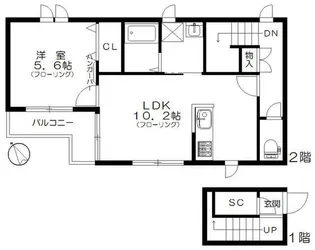 ホワイトメゾン16【1階】の間取り