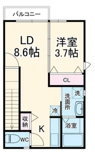エルムハルヤマIII【2階】の間取り