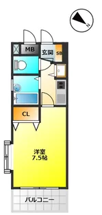 エルピス高宮駅前【7階】の間取り